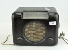 A Bush Type DAC 90 Bakelite cased radio, cracked,