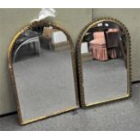 Two 20th century gilt framed wall mirrors with scrolling details