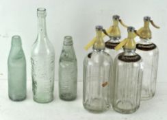 Four mid 20th century Schweppes Soda Water syphons;
