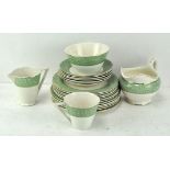 A Wedgwood & Co dinner service in the 'Garden' pattern, comprising cups, saucers, two jugs,