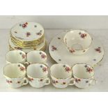 A Paragon china floral part tea service for 6,