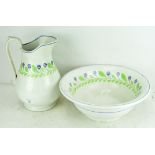 A 20th Century George Jones & Sons pottery wash jug and basin,