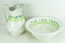 A 20th Century George Jones & Sons pottery wash jug and basin,