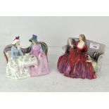 Two Royal Doulton figures, Afternoon Tea,