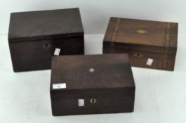 Three 20th Century wooden boxes,