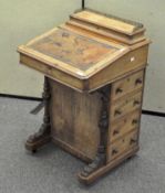 A Victorian davenport desk,