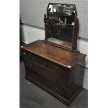 An oak dressing table