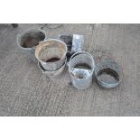 A quantity of galvanized buckets and a coal scuttle (6)