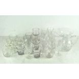 A box of early glassware,