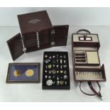 A box of costume jewellery, including rings,