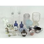 A collection of glassware and other items