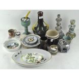 A parcel of ceramics, to include a Snoopy child's plate, meerschaum pipe,