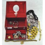 A box of costume jewellery