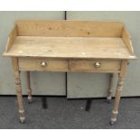 A Victorian pine desk or washstand,