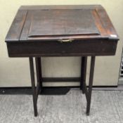 A late 19th/early 20th centruy mahogany clerks desk,