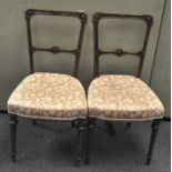 A pair of side chairs