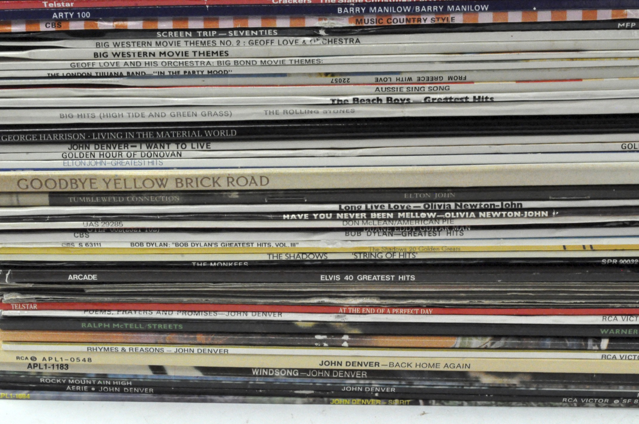 A collection of vinyl records albums, including Bob Dylan, Elton John, - Image 3 of 3