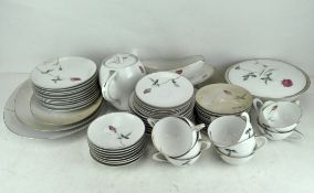 A Sango (Japanese) porcelain 'Tea Rose' pattern tea and dinner service,