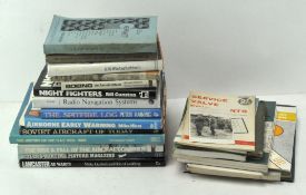 A quantity of 20th century books, mostly regarding military aircraft and technical engineering,