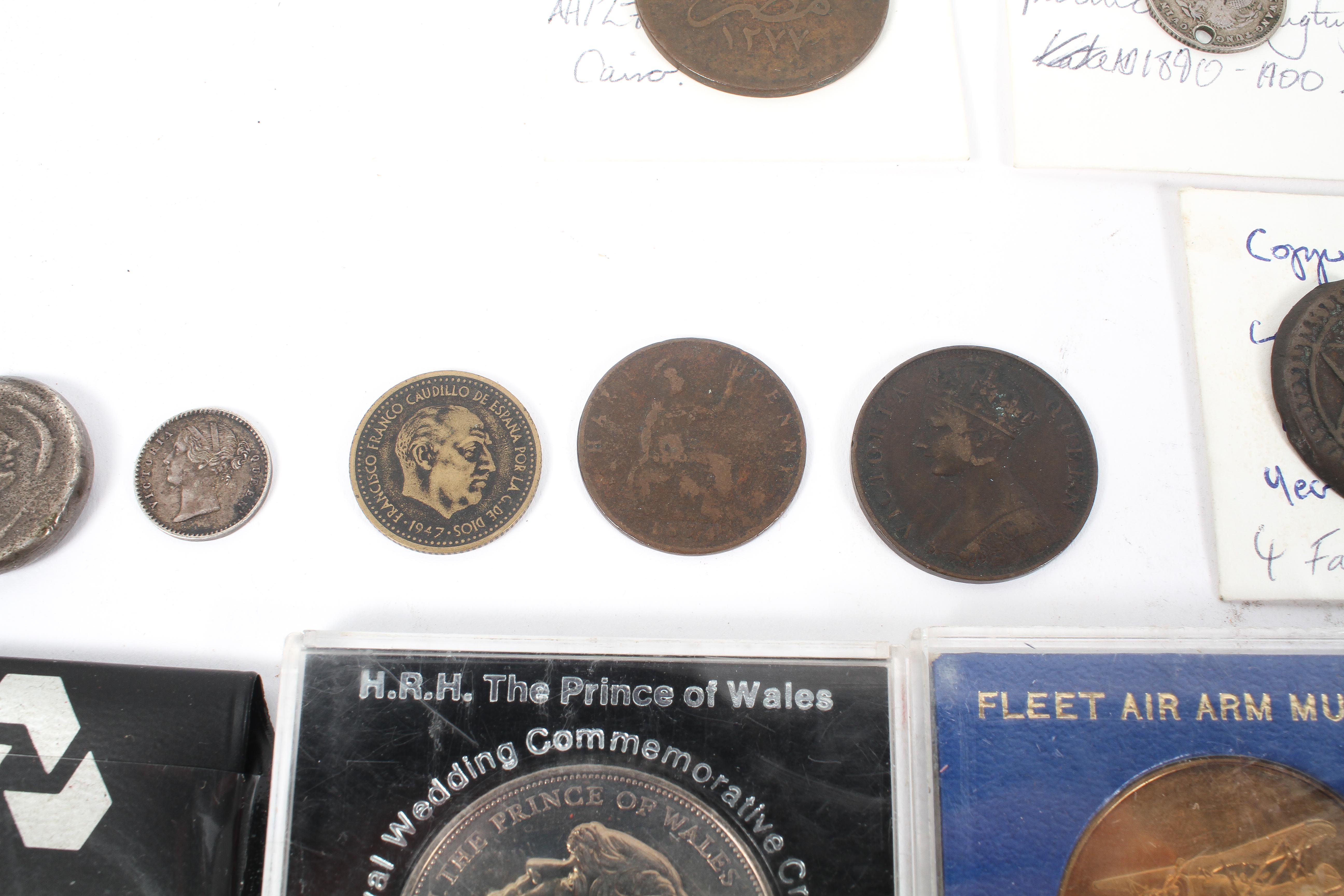 A collection of coins, mainly pre decimal, including Charles I and II, - Image 2 of 5