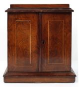 A 19th century rosewood collector's chest,
