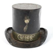 A novelty money box in the form of a top hat advertising College Toffee for WM Livens,