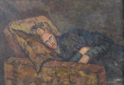 Welby Arthur Skinner, Somnolence, signed and dated 1944, oil on board,