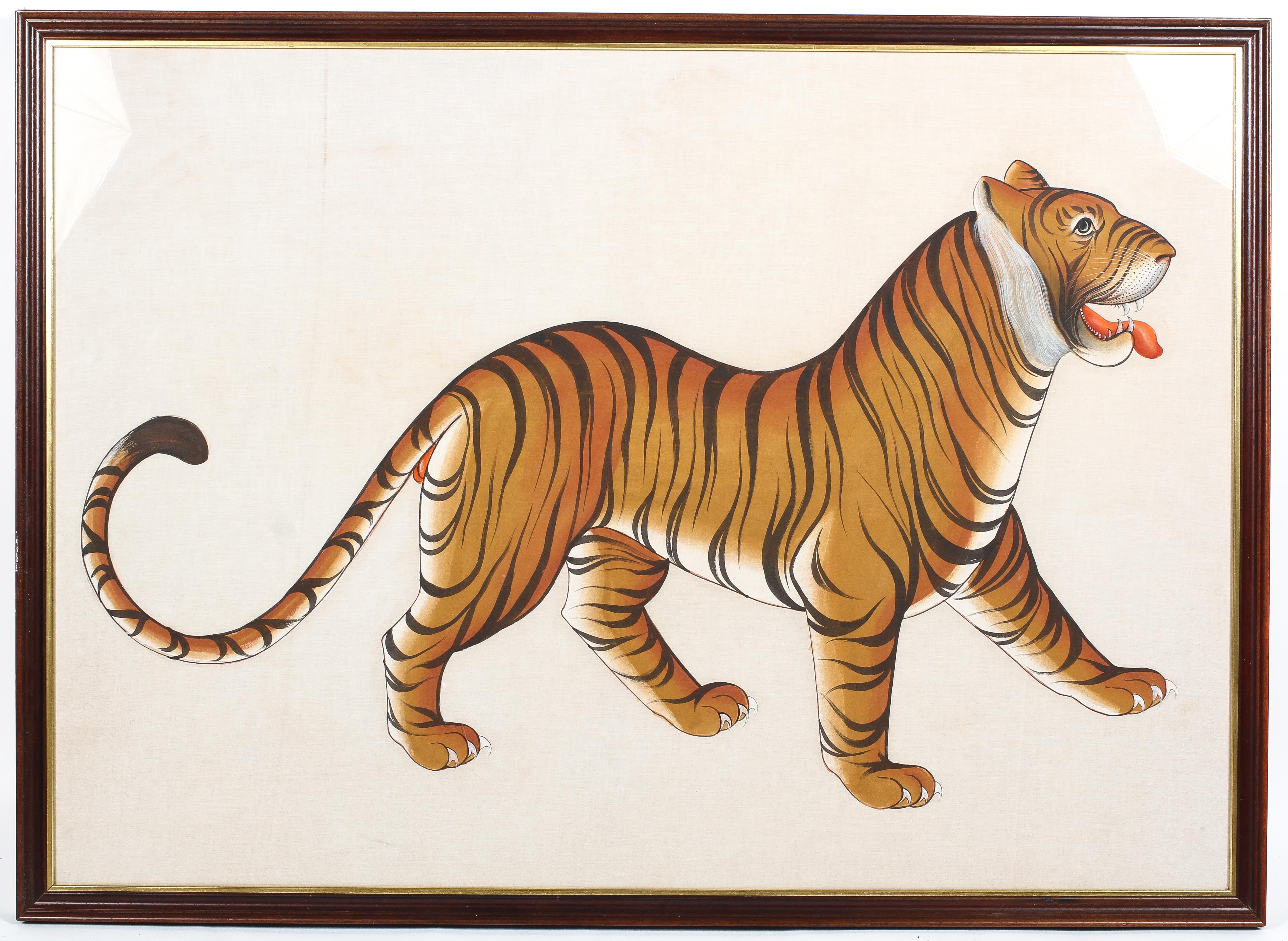 Four large paintings of animals, 20th century, - Image 3 of 5