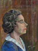 Welby Arthur Skinner, portrait of a lady, oil on board, signed and dated 1962,