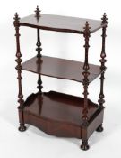 A Victorian mahogany whatnot, late 19th century,