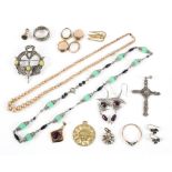 A collection of costume jewellery to include necklaces, earrings, rings, pendants,