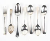 A selection of solid silver flatware