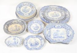 A 19th Century Staffordshire part dinner service