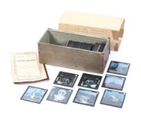 A set of 50 19th Century photographic magic lantern coloured slides featuring ‘Life of Nelson’,