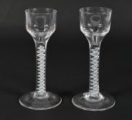 A pair of Georgian wine glasses,