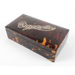 A Victorian tortoiseshell and silver mounted table cigarette box,