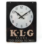 A 1930's glass advertising clock