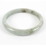 A circular Jade bangle measuring approximately 95.0mm diameter. NB: Untested for natural origin.