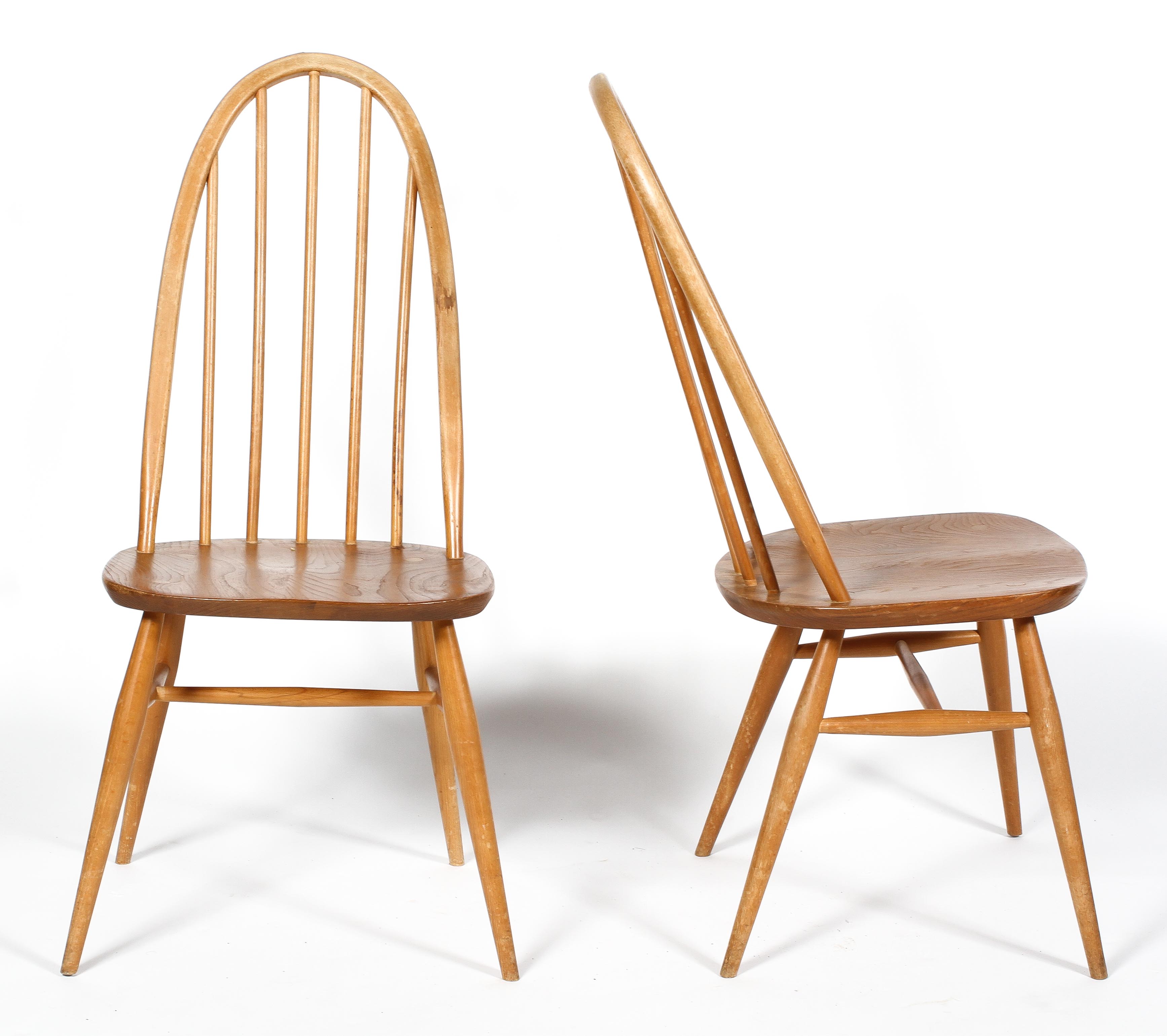 A pair of Ercol elm hoop back dining chairs, - Image 2 of 2