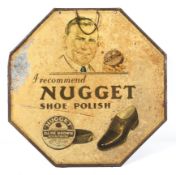 A Nugget Shoe Polish octagonal tin advertising sign,