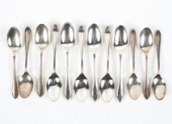 A set of twelve solid silver teaspoons by Viners, Sandringham pattern, hallmarked Sheffield 1956,