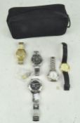 An assortment of wristwatches, including a Tissot Automatic Seastar,