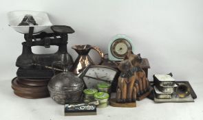 A large collection of assorted collectables, to include a Smiths 8 day mantel clock ,