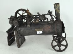 A hand made steam locomotive wagon, made from scrap, by B J Kemp, Cornwall,
