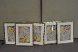 Five copies of a 'Cerv' print, 47 x 33 cm,