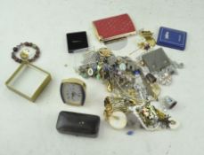 A selection of costume jewellery, including necklaces,