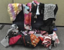 A selection of scarves,