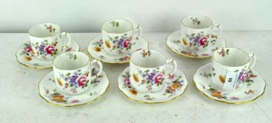 A Royal Crown Derby 'Posies' pattern six piece tea set,