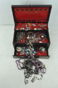 Large selection of vintage costume jewellery,