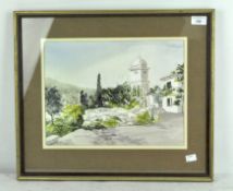 A 1980's watercolour, signed and dated 'Daf-- Buch 1984',